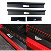 CVERY Pedales para umbrales de puerta de coche- placa de aleación de aluminio para Jeep Wrangler JK 4 puertas 2007-2018…